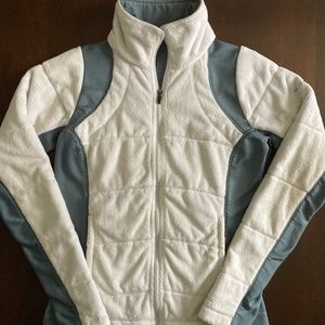 White & Gray Columbia Omni Heat Thermal Comfort ZipUp Jacket Sz M